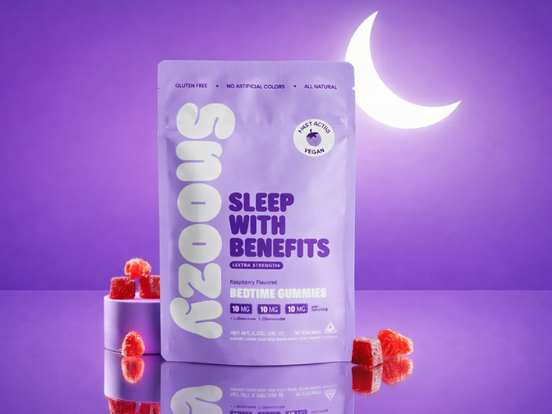 Snoozy gummies with raspberry flavor